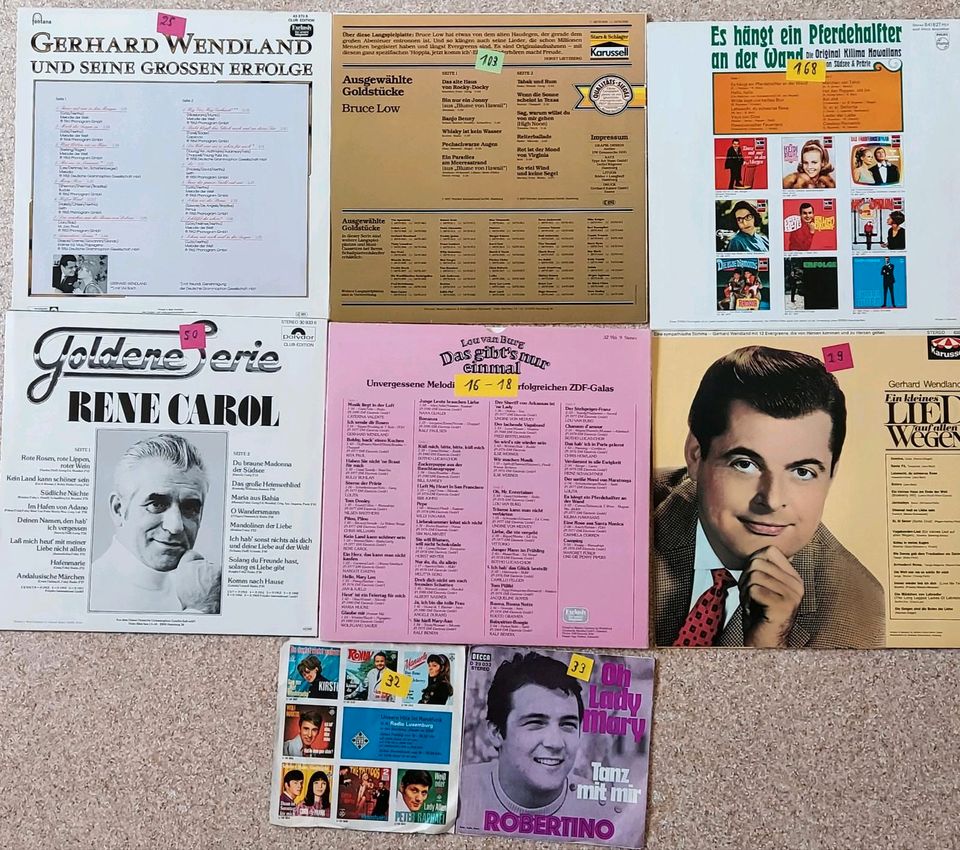 Schallplatten LP's und Singles alte Schlager in Königsberg i. Bayern