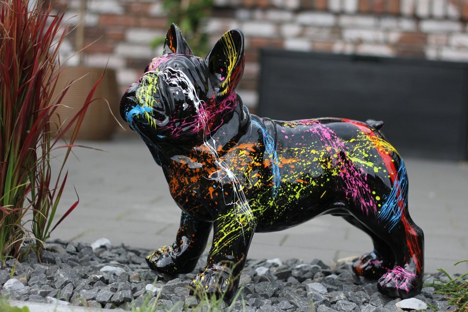Design Figur Französische Bulldogge Deko Haus Garten Hund Statue in  Niedersachsen - Lingen (Ems)