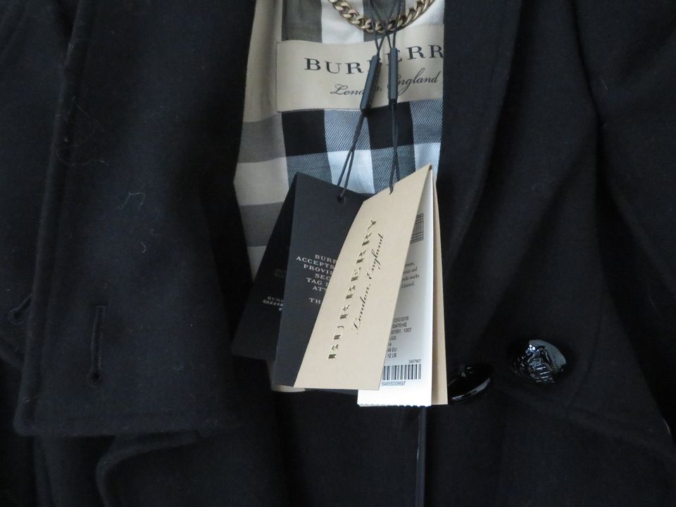 BURBERRY Damen Mantel Gr. 14 schwarz neu mit Etikett in Alsdorf