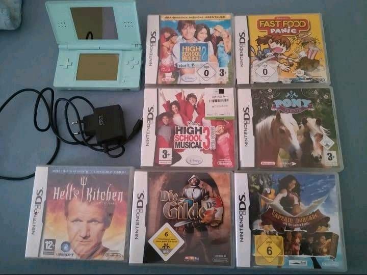 Nintendo DS + 8 Spiele und Netzteil in Nohfelden