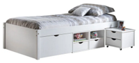 Bett, Funktionsbett 90x200cm, weiß, Vollholz München - Berg-am-Laim Vorschau