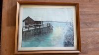 Aquarellbild "Blockhaus am See im Winter" Rheinland-Pfalz - Hochspeyer Vorschau