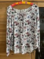 Bluse Blumenmuster, Gr. 40, Ärmel aufrollbar, U-Boot-Ausschnitt Leipzig - Sellerhausen-Stünz Vorschau