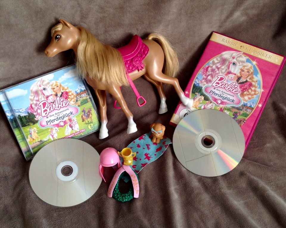 BARBIE „Schwestern im Pferdeglück“ Set inkl. Pony,CD+DvD in Pfungstadt