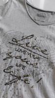 CECIL Shirt grau mit Druck Pailletten Gr. S V-Ausschnitt gerundet Baden-Württemberg - Gechingen Vorschau