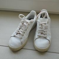 kinder jungen schuhe adidas leder weiß 39,5 sneaker Hessen - Wöllstadt Vorschau