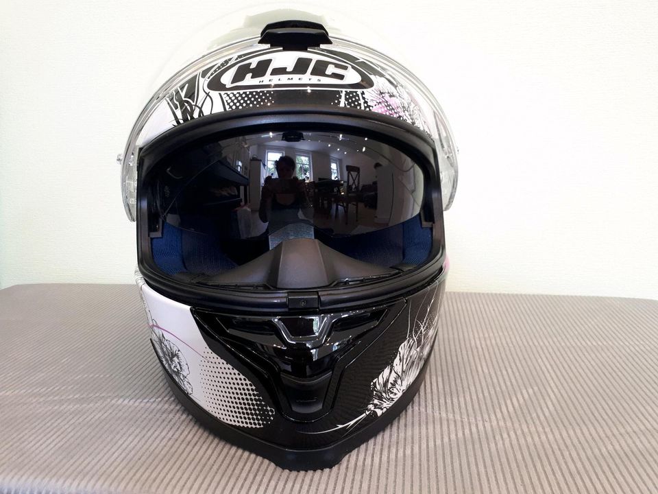 Integralhelm, Motorradhelm HJC XS 53-54, pink, Glitzer, Neuwertig in Kalbe (Milde)