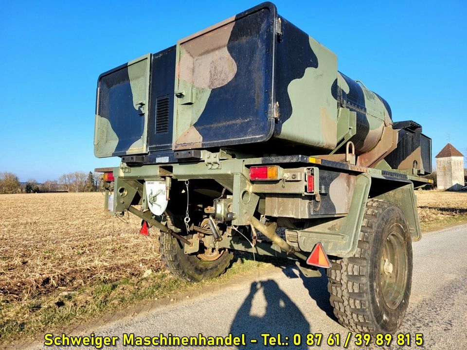 Wassertankanhänger, 1-Achs Anhänger mit Wasserfass ex Bundeswehr in Moosburg a.d. Isar