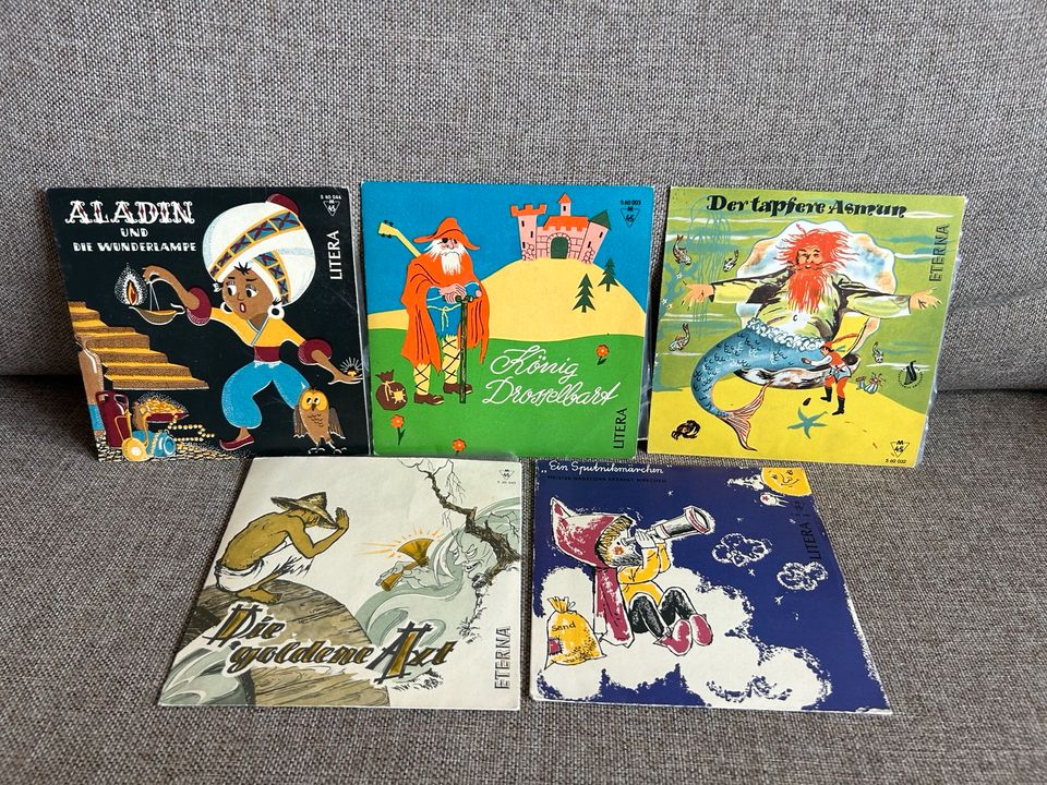 5 Kinder LPs 7“: Aladin, Drosselbart,Asmun, Sputnik, Goldene Axt in Berlin