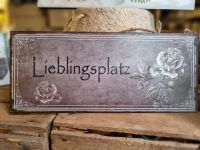 1x Metallschild Blechschild Schild "Lieblingsplatz" Rose Herbst Sachsen-Anhalt - Halle Vorschau