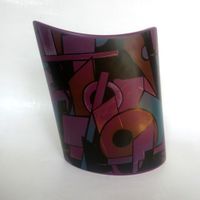 Steuler - Vase - Keramik - Bunt - Asymmetrisch - 1980er Niedersachsen - Zeven Vorschau