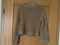 Damen Pullover Ajourstrick (Lochmuster) beige Gr. XS Divided Bayern - Hutthurm Vorschau