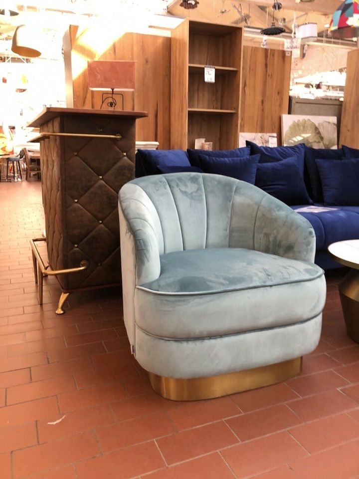 Sessel Relaxsessel Gold Türkis Highland Design statt 799€ in Bremen