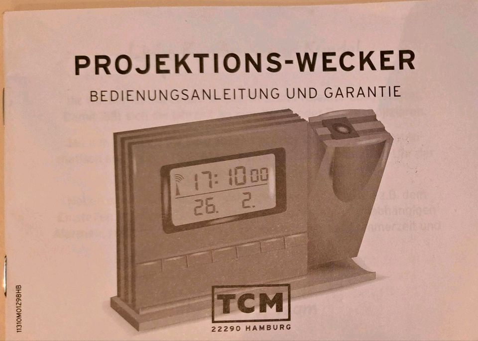 Projektionswecker TCM mit Bedienungsanleitung - schwarz in Bottrop