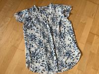 H&M * BLUSE * 38 * weiß blau * Blümchen all over Hessen - Kassel Vorschau