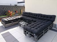 Paletten Couch Garten Lounge inklusive Kissen und Rollen Nordrhein-Westfalen - Zülpich Vorschau