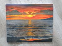 Gemälde "Sonnenuntergang am Meer" auf Leinwand - Handarbeit Bild Bothfeld-Vahrenheide - Isernhagen-Süd Vorschau