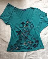 T-Shirt von Mexx, Gr L, Grün mit Blumenmuster vorn Sachsen-Anhalt - Naumburg (Saale) Vorschau