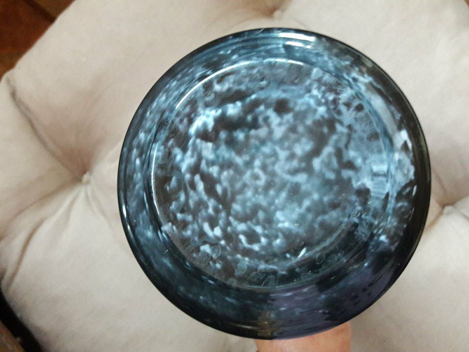 Vase Glas 50-60er J. wunderschön, Marmoroptik grau, unbenutzt in Welzheim