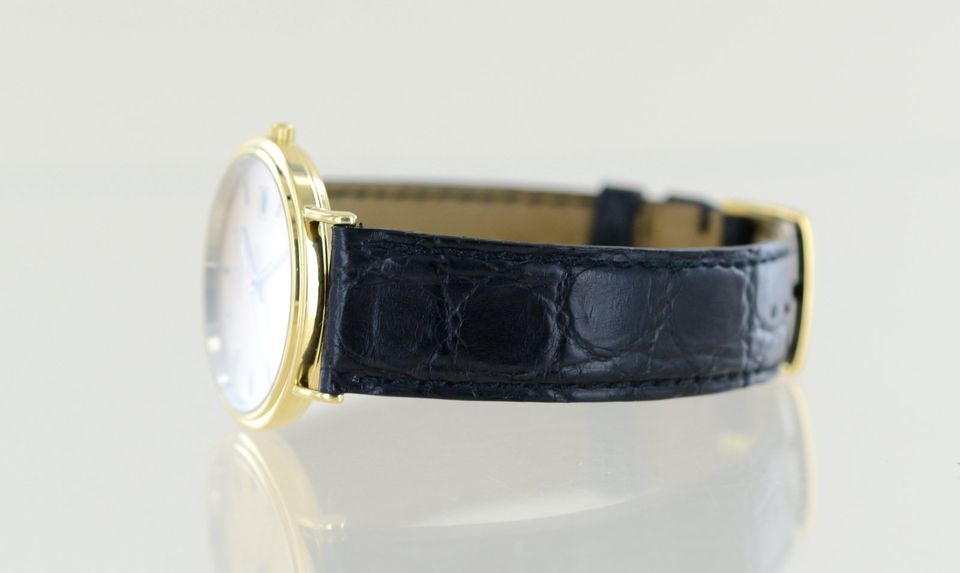 Omega DeVille Vintage Date Dresswatch 18k Gold Quarz 32,5mm rar in Erkrath