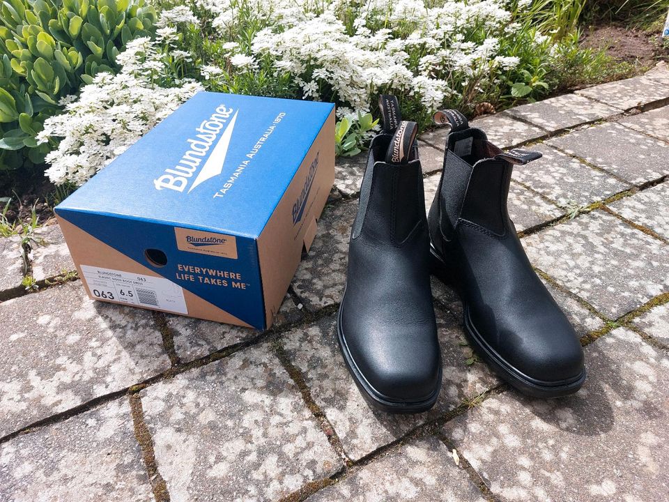 Blundstone Boots Gr. 40 6,5 Dress Series 063 Voltan Black Leder in Springe