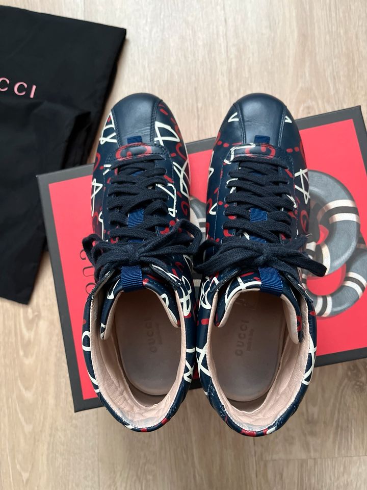 Gucci Sneaker Gr. 39 blau rot weiß in Neustadt am Rübenberge