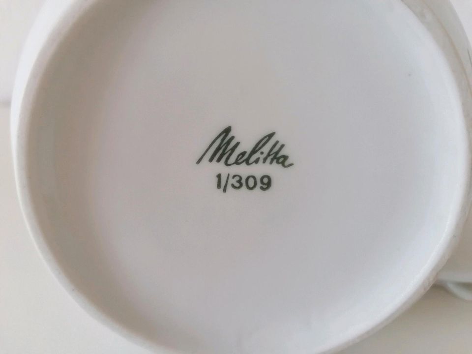 Große Melitta Porzellan Kaffekanne  1/309,  1,5 l ,   weiß in Burgberg