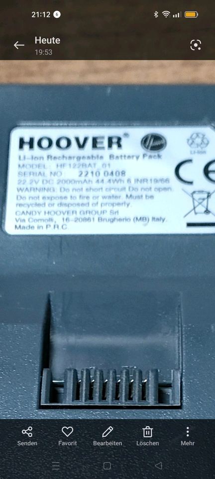 Hoover H-Free 100 , Akku HF122_01 in Düsseldorf