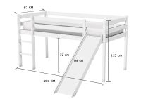 Hochbett mit Rutsche inkl. Verst. Lattenrost 90x200 Rheinland-Pfalz - Altenglan Vorschau