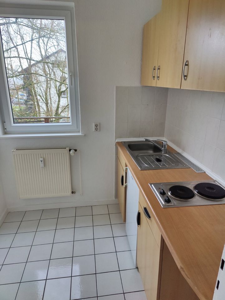 Einzimmerwohnung mit Einbauküche, Badewanne und schönem Ausblick in Bad Sachsa