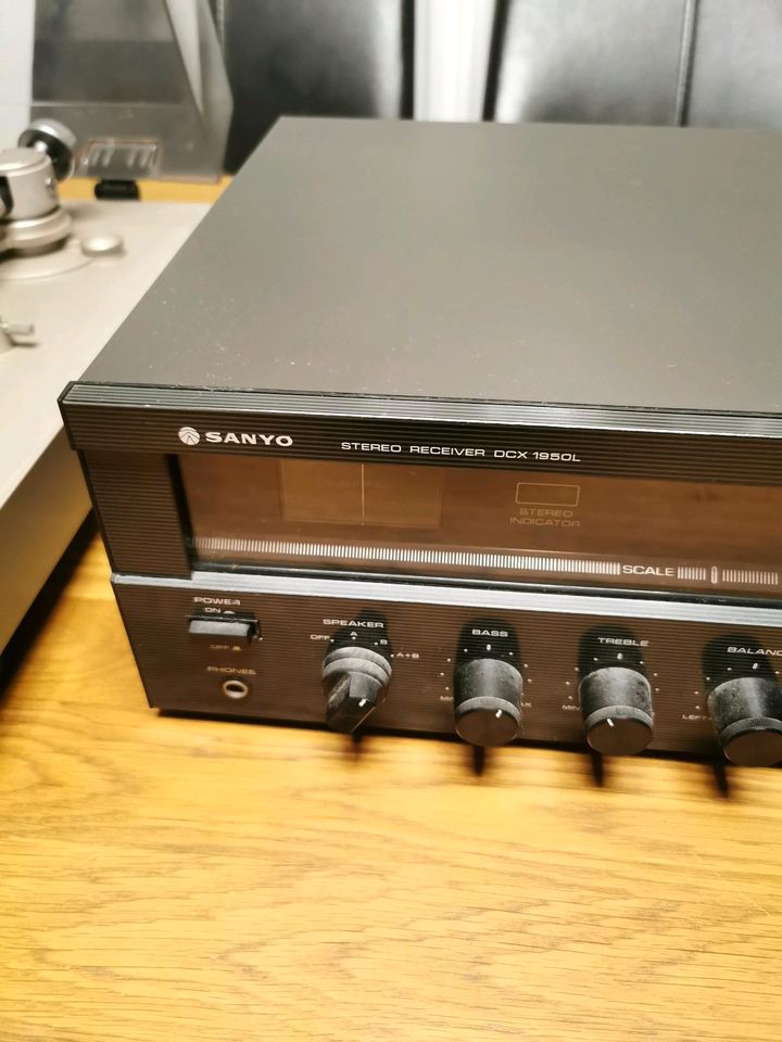 Plattenspieler Sony PS-T30 Verstärker Sanyo Receiver DCX 1950L in Winnenden