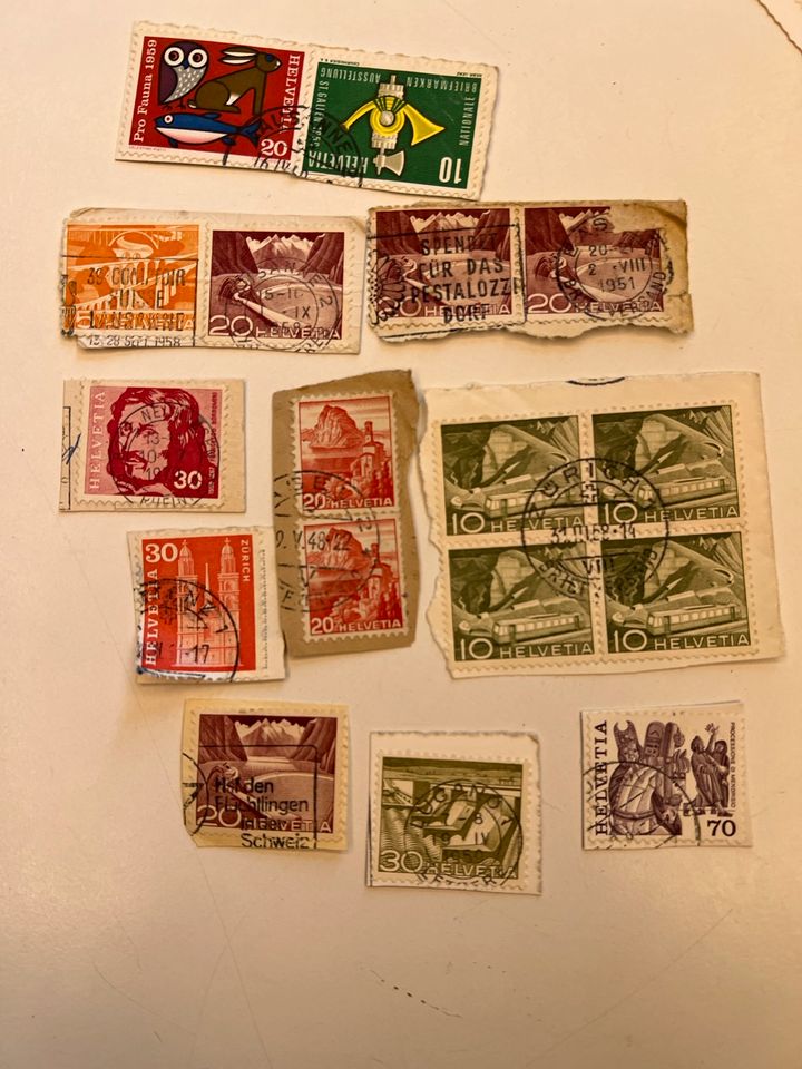 Briefmarken, Schweiz in Düsseldorf