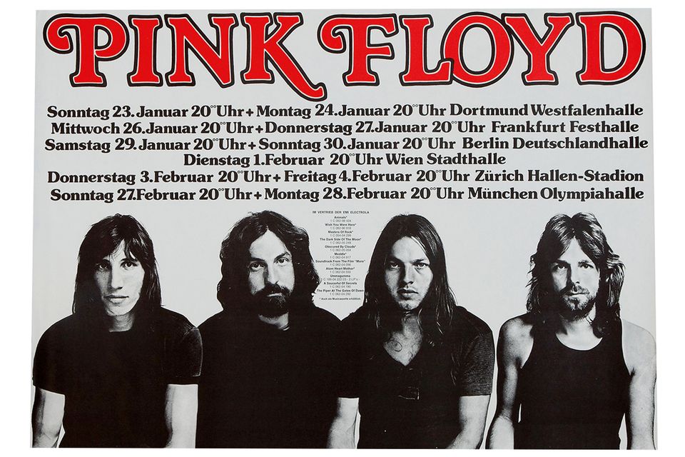 POSTER PINK FLOYD LIVE DEUTSCHLAND TOUR PLAKAT 1972 in Berlin