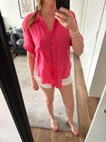 Primark Hemd Oversize kurzarm koralle pink Leinen NEU Baden-Württemberg - Sachsenheim Vorschau