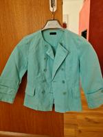 Benetton: Leinen/Baumwoll Blazer, Jacke Gr M (38), türkis Bayern - Kaufbeuren Vorschau