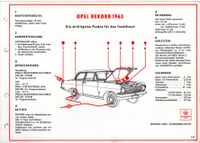 Schmierplan für Opel Rekord A Stand Mai 1963 - original Baden-Württemberg - Schopfheim Vorschau