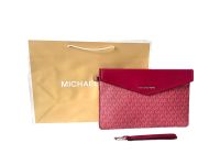 Michael Kors MK Maisie Tasche Clutch Leder rot Silber NEU Hessen - Reiskirchen Vorschau