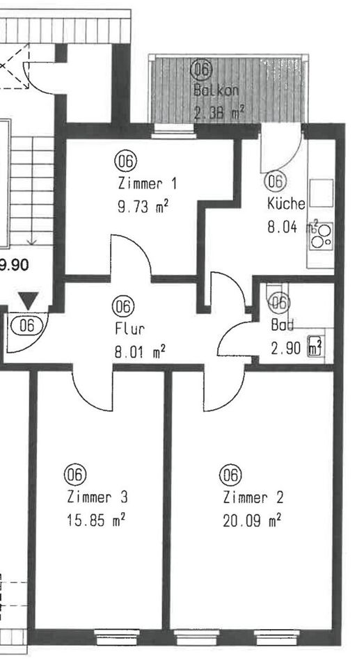 Ihr persönliches Refugium: 3-Zimmer-Wohnung mit Balkon und Einbauküche in Leipzig-Kleinzschocher in Leipzig