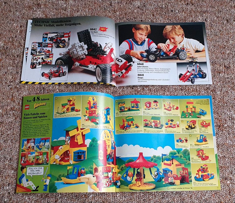 Vintage Lego Duplo Katalog 1986 ♡ Lego Technic Werbung Bröschüre in Selm