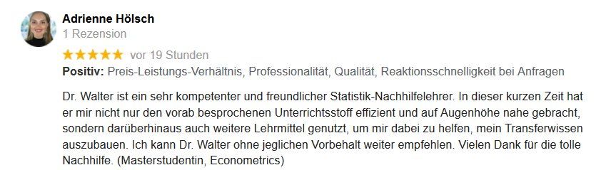 Nachhilfe: Statistik, Ökonometrie, Mathematik, Testtheorie in Kiel