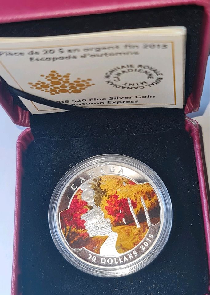 Canada 20$ 2015 Automn express Zug color 1 oz Unze Silber in Ralingen