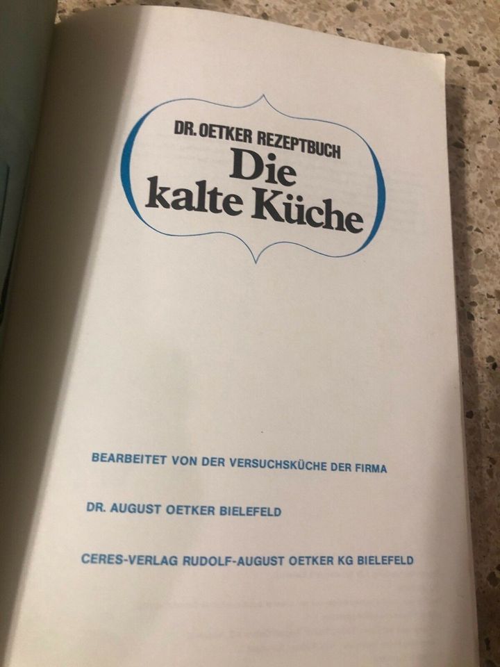 Dr. Oetker Rezeptbuch die Kalte Küche in Mandel