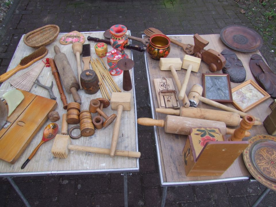 alte Küchenutenslilien Deko Wohnung Holz Fleischklopfer in Neustrelitz