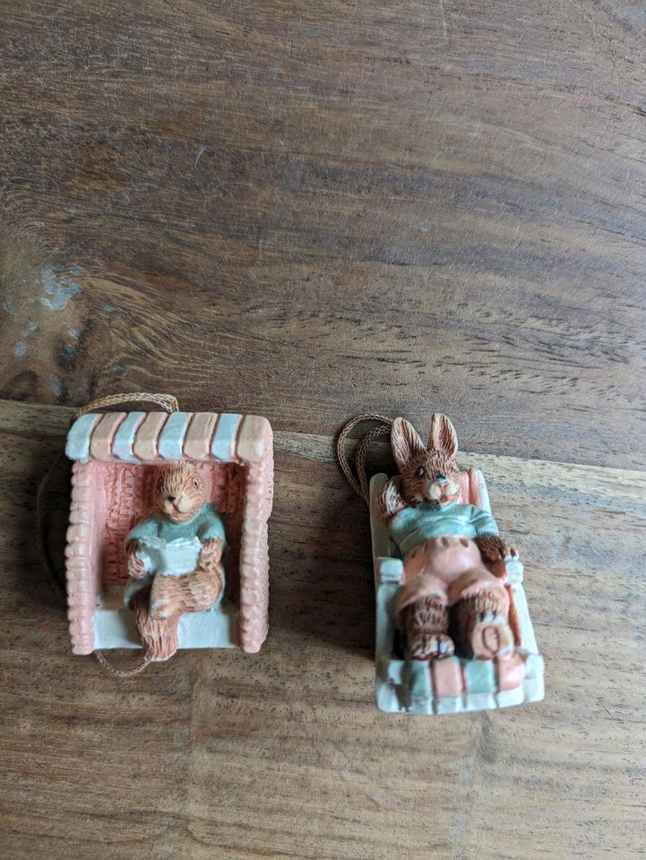 Ostern Hasen Anhänger Deko Ornamente Figuren Setzkasten Figürchen in Köln