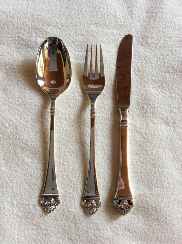 Robbe & Berking Menübesteck "Rosenmuster", 3tlg., 150g versilbert in Armstedt