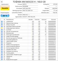 TOSHIBA 160GB 2,5 HDD  MK1665GSX H Nordrhein-Westfalen - Arnsberg Vorschau