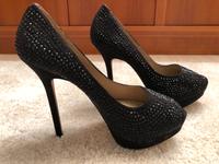 Zara High Heels Pumps schwarz zara Gr.38 Glitzer Bayern - Augsburg Vorschau