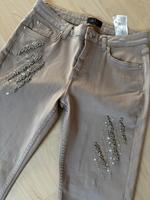 Monari Jeans mit Perlen nougat Gr 38 neu Niedersachsen - Braunschweig Vorschau