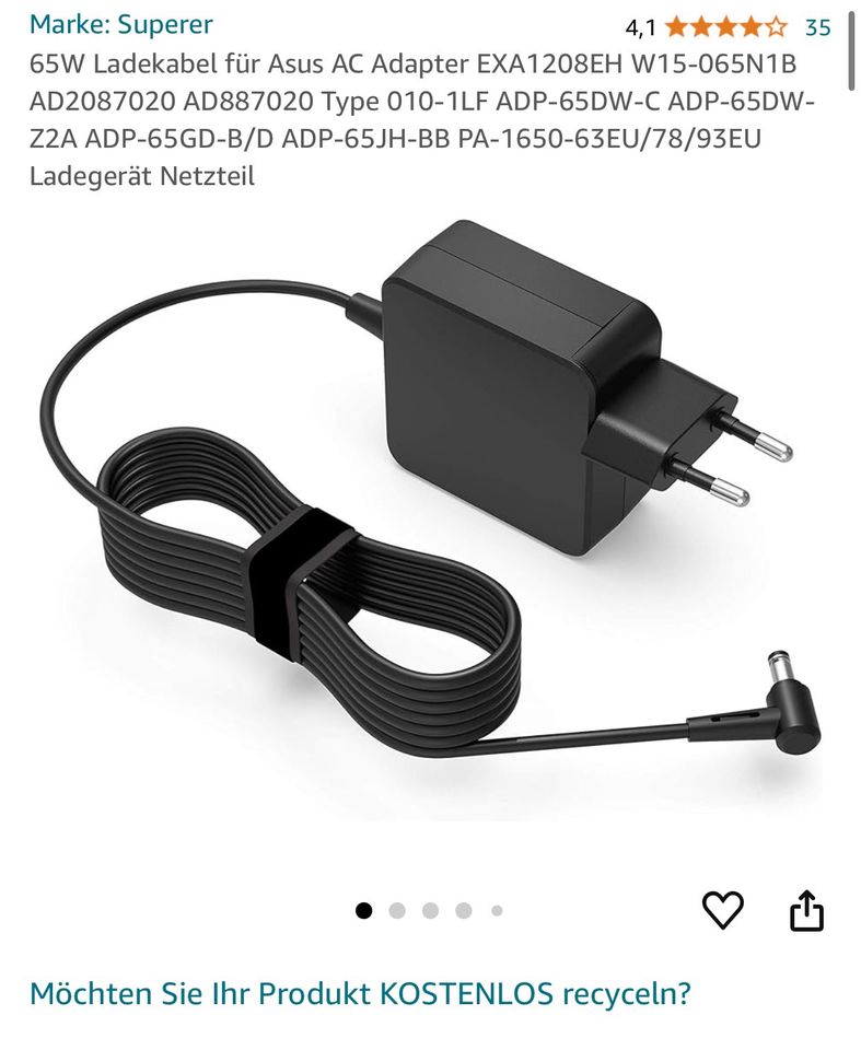 Adapter 65W  NEU und OVP Ladegerät/ Netzteil in Düsseldorf