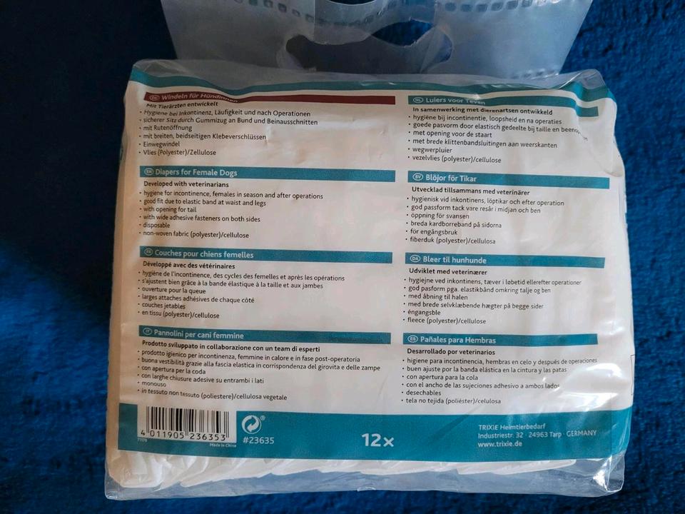 EINWEGWINDELN EINLAGEN SCHUTZHÖSCHEN HÜNDIN L / XL HALSKRAUSE in Königs Wusterhausen